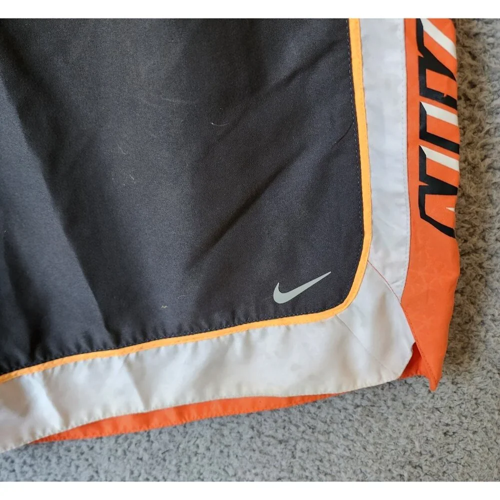 Nike Beach Black &‎ Orange Athletic Lined Board Shorts Swim Trunks Size Large